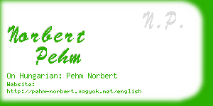 norbert pehm business card